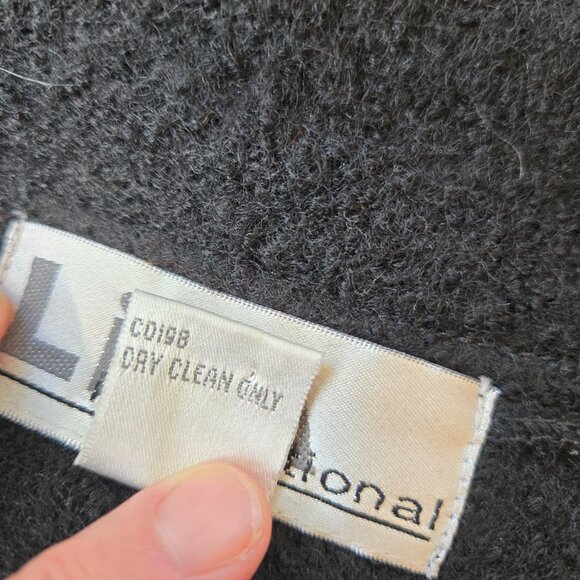 Lisa International Boiled Wool Vest with Embroidered Snowflakes - Picture 8 of 8